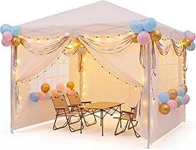 10x10 ft Party Tent, Heavy Duty Pop Up Commercial Canopy with 4 Removable Sidewalls, Waterproof Outdoor Wedding Event Shelter for Patio Backyard Ga...