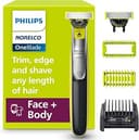 Philips Norelco OneBlade 360 Hybrid Face + Body Trimmer and Shaver | 360 Blade Technology, 100% Showerproof, Stainless Steel Blade Lasts up to 4 mo...