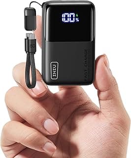 INIU Portable Charger, Ultra Mini 10000mAh 45W Fast Charging Power Bank | Flight-Safe, USB-C Cable, Travel Essential, 45W Battery Phone Pack for iP...