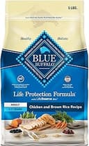Blue Buffalo Life Protection Formula Adult Dry Dog Food, Helps Build and Maintain Strong Muscles, Made with Natural Ingredients, Chicken & Brown Rice Recipe, 5-lb. Bag