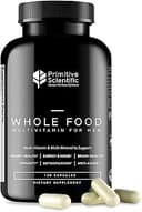 Whole Food Natural Multivitamin and Mineral Capsules for Men - All-Day Energy, Inner Zen, and Stronger You (120 Capsules)