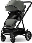 Mompush Meteor2 Baby Stroller 2-in-1 with Newborn Mode, Large Shock-Absorbing Wheels, Car Seat Adapter Included – Full-Size Infant & Toddler Stroller for All-Terrain Family Outings
