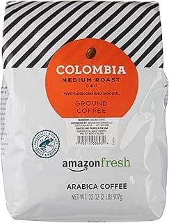 Amazon Fresh, Colombia Ground Coffee, Medium Roast, 32 Oz