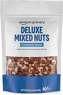 Amazon Grocery, Deluxe Mixed Nuts, Roasted & Salted, 16 Oz