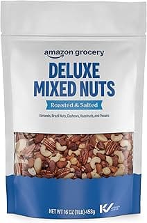 Amazon Grocery, Deluxe Mixed Nuts, Roasted & Salted, 16 Oz