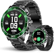 SOUYIE Men's Luxury Smart Watch - 1.43" AMOLED Display Smartwatch with HD Bluetooth Calling, 400mAh 30-Day Battery, 100+ Sports Modes, Health Monit...