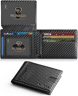 Wallet for Men Slim Rfid Leather 2 ID Window With Gift Box