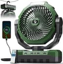 FRIZCOL 3-in-1 Camping Fan - Portable Fans Rechargeable - 24000mAh Battery Powered Fan with Light & Remote for Indoor, Outdoor, Tent, Travel, Fishi...