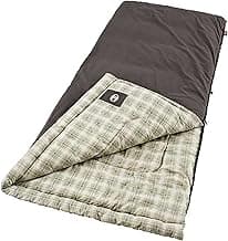 Coleman Heritage Big & Tall 10°F Flannel Sleeping Bag, XL Sleeping Bag Fits Adults up to 6ft 7in Tall, Machine Washable, Great for Camping, Hunting...