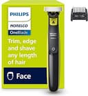 Norelco Philips OneBlade 360 Hybrid Face Trimmer and Shaver, 5 Length Comb | 360 Blade Technology, 5-length Comb, 100% Showerproof, Stainless Steel...