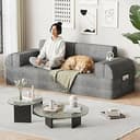 79" DIY Multi-Style Convertible Sleeper Sofa Bed, Boneless Couch in a Box, Folding Floor Mattress with Removable Pillows Armrests Side Pockets, Fol...