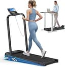 Cardirun Walking Pad with Incline and Handle Bar, Foldable Treadmills for Home Small Spaces, 3.0HP Quiet Compact Treadmill, Portable Under Desk Tre...