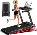 16% Treadmills for Home, 3-in-1 Foldable Treadmill with Incline, Portable Treadmill with Handle, 3.0HP Quiet Walking Pad Treadmill, 12 Automatic Mo...