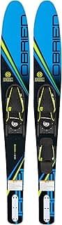 O'Brien Vortex Combo Water Skis with Adjustable Bindings – Wide-Body Design for Easy Deep-Water Starts – Perfect for Beginners and Intermediate Riders