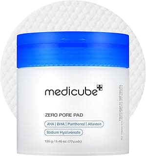 medicube Toner Pads Zero Pore Pad 2.0 | Dual-Textured Facial Pad for Exfoliation and Pore Care with 4.5% AHA Lactic Acid, 0.45% BHA Salicylic Acid ...