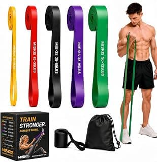 Resistance Bands for Working Out, 5-Level Pull Up Assistance Bands Set | Exercise Bands and Workout Bands for Pull-ups, Strength Training, Stretchi...