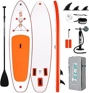 FunWater Inflatable Ultra-Light Stand Up Paddle Board for All Skill Levels with Premium SUP Paddleboard Accessories,Non-Slip Comfort Deck for Youth...