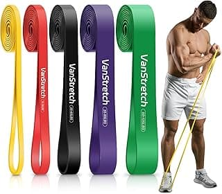Resistance Bands for Working Out,5-Level Elastic Pull Up Assistance Bands Set for Men & Women,Exercise Bands for Home Workouts,Fitness,Training & P...