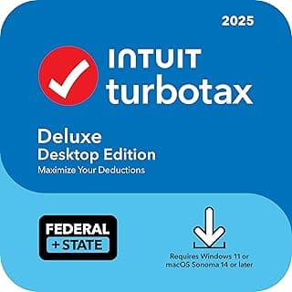 TurboTax Deluxe Desktop Edition 2025, Federal & State Tax Return [PC/Mac Download]