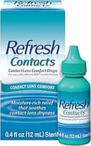 Refresh Contacts, Eye Drops For Dry Eyes, Contact Lens Comfort, 0.4 Fl Oz Sterile