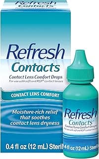 Refresh Contacts, Eye Drops For Dry Eyes, Contact Lens Comfort, 0.4 Fl Oz Sterile