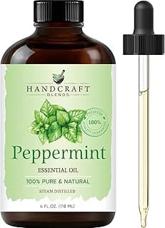 Handcraft Blends Peppermint Essential Oil – Huge 4 Fl Oz – 100% Pure and Natural – Premium Grade Essential Oil for Diffuser and Aromatherapy, Skin,...