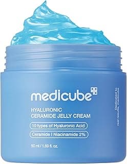 medicube Jelly Cream with Hyaluronic Acid | Daily Moisturizer for All Skin Types | Long-lasting Hydration with Hyaluronic Acid, Ceramides, Multi Pe...