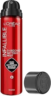 L'Oreal Paris Infallible 3-Second Setting Spray Mist, Microfine Mist for up to 36HR Wear, Clear, 1.76 oz