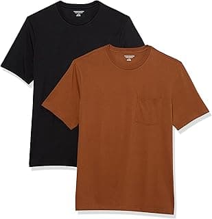 Mens T-Shirts, Regular-Fit, Short-Sleeve Crewneck Pocket, Pack of 2