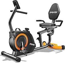 Recumbent Exercise Bike for Home Use, Quiet Recumbent Stationary Bikes for Adults & Seniors, 16-Level Resistance, Adjustable Seat, Supports 400LB, ...