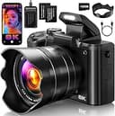 8K Digital Cameras for Photography, 2026 Autofocus 88MP WiFi Professional Photography Camera with Dual-Lens for YouTube, 16X Digital Zoom, TF Card,...
