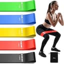 Resistance Bands for Working Out, 5-Pack Elastic Exercise Bands for Strength Training, Stretching, Workout; Home Gym Equipment for Women Men, Pilat...