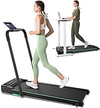 UREVO Strol 2E Smart 2-in-1 Folding Treadmill, Compact Walking Pad with Safety Handle, Plug and Play, Standing Desk Treadmill with Dual LED Display...