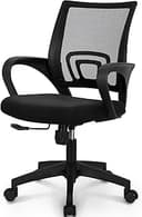 NEO CHAIR Office Desk Computer Chair Ergonomic Mesh Gaming Cushion Seat with Comfy Lumbar Mid Back Support Adjustable Height Swivel Rolling Wheels for Home Task (Mesh Black)