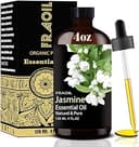 Jasmine Essential Oil, Jasmine Oil 4 Fl Oz 120ML for Diffuser Humidifier Yoga Cleaning DIY Candle Soap Making Perfume Gift for Women Essential Oils...
