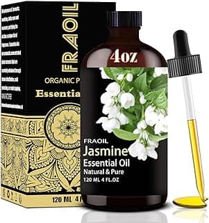 Jasmine Essential Oil, Jasmine Oil 4 Fl Oz 120ML for Diffuser Humidifier Yoga Cleaning DIY Candle Soap Making Perfume Gift for Women Essential Oils...