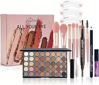 40-Color Eyeshadow Palette Eye Makeup Set with Eyeliner Pencil, Glitter Liquid Eyeliner, Eyebrow Pencil, Mascara, 8 Brushes and 3 Eyebrow Tools for...