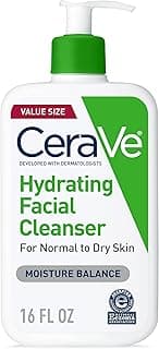CeraVe Hydrating Facial Cleanser, Moisturizing Face Wash For Dry Skin, Hyaluronic Acid + Ceramides + Glycerin, Hydrating Cleanser For Normal To Dry...