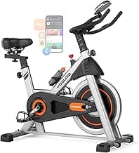 YOSUDA Exercise Bike, Brake Pad Stationary Bike for Home with Exclusive App, Magnetic Indoor Cycling Bike with 300 lb Weight Capacity, Low Noise, T...
