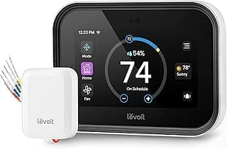 LEVOIT Smart Thermostat for Home, WiFi Programmable Digital Thermostat, Works with Alexa and Smart Sensor, Energy Saving, Large Touch Screen, C-Wir...
