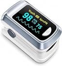Fingertip Pulse Oximeter Blood Oxygen Saturation Monitor Pulse Ox, Heart Rate and Fast Spo2 Reading Oxygen Meter with OLED Screen Included Lanyard ...