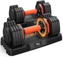 2026 FDB2 Updated Adjustable Dumbbell Set of 2, 110lbs/50lbs Weights Dumbbell Set with Storage Box, 25lbs/55lbs Adjustable Weights with Anti-slip S...