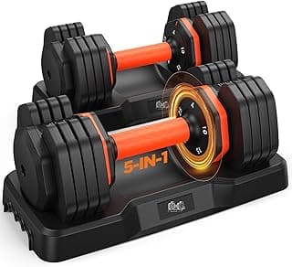 2026 FDB2 Updated Adjustable Dumbbell Set of 2, 110lbs/50lbs Weights Dumbbell Set with Storage Box, 25lbs/55lbs Adjustable Weights with Anti-slip S...