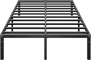 HLIPHA Metal Platform Bed Frame 14 Inch Tall,No Box Spring Needed,Full Size Bed with Heavy Duty Strong Support Slats,Easy to Assemble,Black