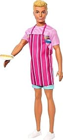 Barbie Mysteries: Beach Detectives Ken Doll Wearing Removeable Signature Outfit with Storytelling Accessories, Including Apron & Snacks