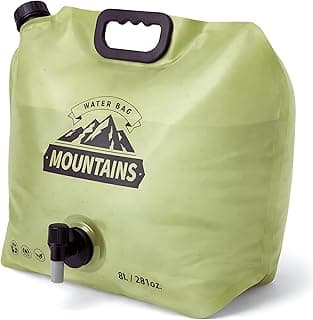 Camping Water Container 2 Gallon Collapsible Water Jug with Spout - Reusable Plastic Flasks, Foldable Empty Gallon Jug for Water Storage, Water Bag...