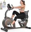 Niceday Recumbent Exercise Bike, Recumbent Bike for Home, Recumbent Stationary Bike 400LBS Weight Capacity, Magnetic Recumbent Bike with Smart APP, LCD Monitor, Heart Rate Handle