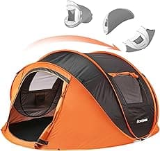 EchoSmile Pop Up Camping Tent, 2/4/6 Person Easy Setup Tent, Water Resistant Dome, Portable with Carry Bag