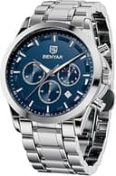 BY BENYAR Mens Watches Analog Quartz Chronograph Waterproof Wrist Watches for Men Fashion Business Work Casual Sport Designer Dress Watch with Cale...