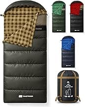 Cotton Flannel XXL Cold Weather Sleeping Bags for Adults Big and Tall,90x39 Inch 4 Season Camping Sleeping Bag,Waterproof Machine Washable Camping ...